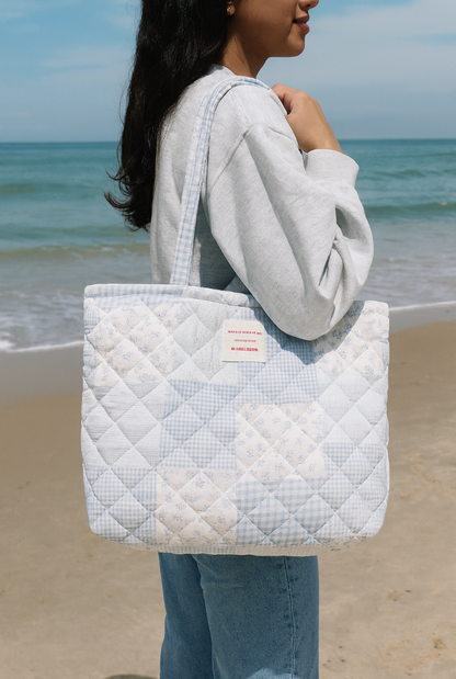 Vintage Inspired Floral Tote Bag